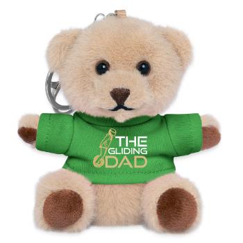 The Gliding Dad – Cool Electric Unicycle Design - Teddy Keyring - green - Front