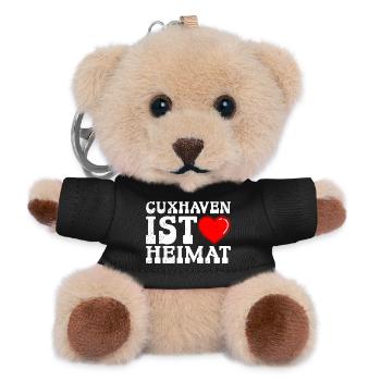 Nordsee Urlaub CUXHAVEN IST HEIMAT Lustig - Teddy Schlüsselanhänger - Schwarz - Vorne