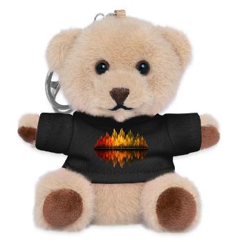 Bäume, Wald, Natur, Wildnis, Outdoor, Reflexion - Teddy Schlüsselanhänger - Schwarz - Vorne