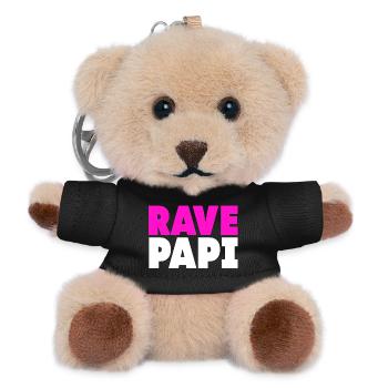 Techno House Electro Festival Hardstyle Rave Dad - Teddy Schlüsselanhänger - Schwarz - Vorne