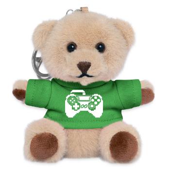 Game Controller Pixel Graphics - Teddy Keyring - green - Front