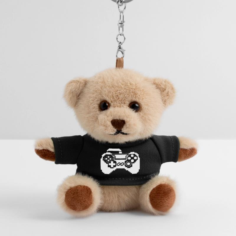 Game Controller Pixel Graphics Teddy Keyring