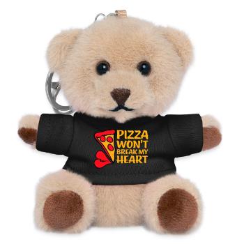 La pizza ne me brisera pas le cœur La nourriture aime l’humour - Porte-clés ourson - noir - Devant