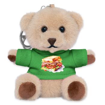  Sandwich Illustration - Teddy Schlüsselanhänger - Grün - Vorne