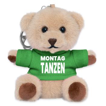 Tanzen - Teddy Schlüsselanhänger - Grün - Vorne