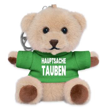 Tauben - Teddy Schlüsselanhänger - Grün - Vorne
