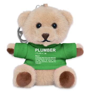 Plumber Definition - Teddy Keyring - green - Front