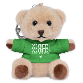 Des frites des frites des frites réplique culte - Porte-clés ourson - vert - Devant