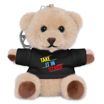 Running Run Take It In Stride Marathon Runner - Teddy Keyring - black - Front