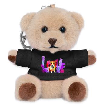 Love Dog Gift for Jack Russell Owner - Teddy Keyring - black - Front