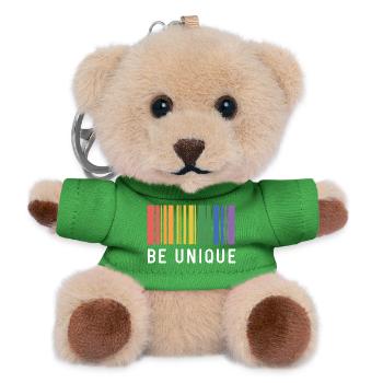 LGBT-Pride-Monat – Sei einzigartig - Teddy Schlüsselanhänger - Grün - Vorne
