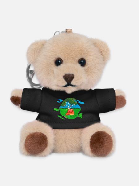 Mushroom for back - Teddy Keyring - black