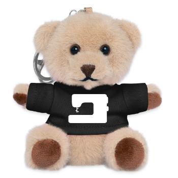Nähmaschine - Teddy Schlüsselanhänger - Schwarz - Vorne