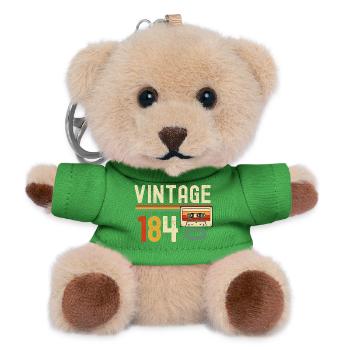 Cassette vintage 1840 - Porte-clés ourson - vert - Devant