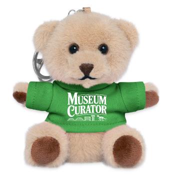 Conservateur du musée - Porte-clés ourson - vert - Devant