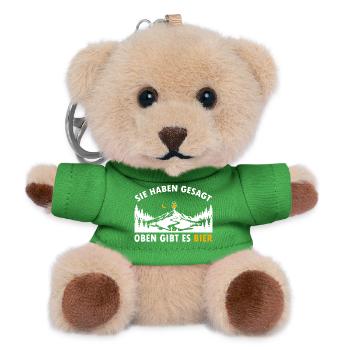 Sie haben gesagt oben gibt es Bier auf dem Berg - Teddy Schlüsselanhänger - Grün - Vorne