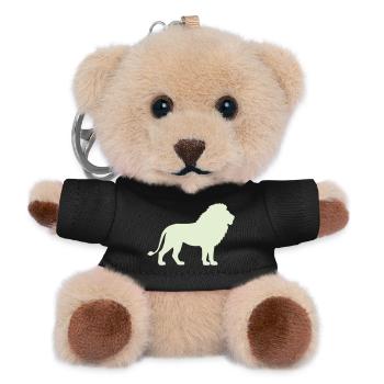 Lion Silhouette Pastel Green - Teddy Keyring - black - Front