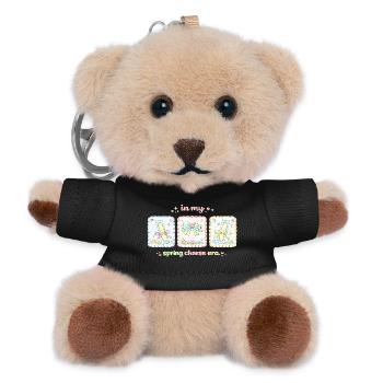 In meiner Frühlings-Käse-Ära Kawaii-Pastell-Coquette - Teddy Schlüsselanhänger - Schwarz - Vorne
