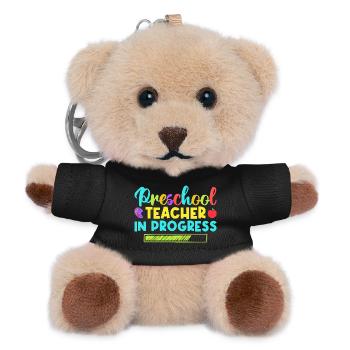Pre K Teacher Preschool In Progress Kindergarten - Teddy Schlüsselanhänger - Schwarz - Vorne
