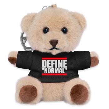 Define Normal Lustig Sarkastisch Definition Grafik - Teddy Schlüsselanhänger - Schwarz - Vorne
