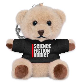 Science Fiction Addict Sci Fi Lover Quote Text - Teddy Keyring - black - Front