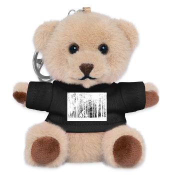 Freedom on two wheels – cyclists in the forest - Teddy Keyring - black - Front