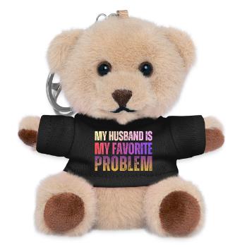 Husband Is My Favorite Problem - Teddy Keyring - black - Front