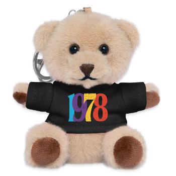 Geboren 1978 Geburtstagsgeschenk Geburtstag 78 - Teddy Schlüsselanhänger - Schwarz - Vorne