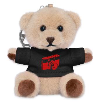 kamera fotografie fotograf - Teddy Schlüsselanhänger - Schwarz - Vorne