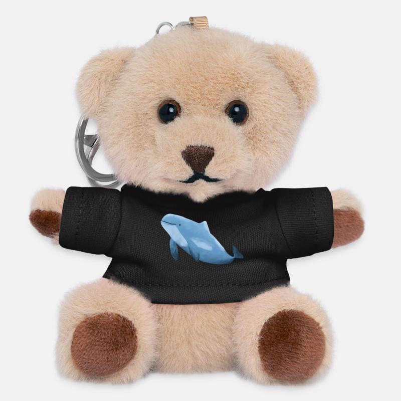 Schweinswal - Teddy Schlüsselanhänger - Schwarz
