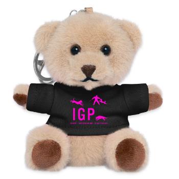 IGP Hundesport - pink - Teddy Schlüsselanhänger - Schwarz - Vorne