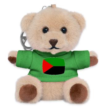 Martinique flag red green black - Teddy Keyring - green - Front