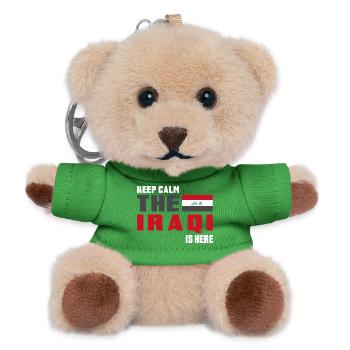 Keep Calm Iraq flag design - Teddy Keyring - green - Front