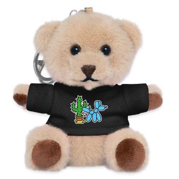 Balloon Artist Funny Balloon Animal Peeing Dog - Teddy Keyring - black - Front