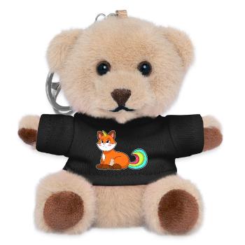 Fuchs Einhorn - Teddy Schlüsselanhänger - Schwarz - Vorne