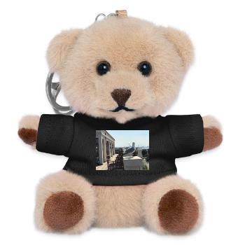 Möwenblick am Hafen Dachterrasse - Teddy Schlüsselanhänger - Schwarz - Vorne