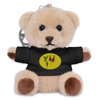 hagebutte kreis - Teddy Schlüsselanhänger - Schwarz - Vorne