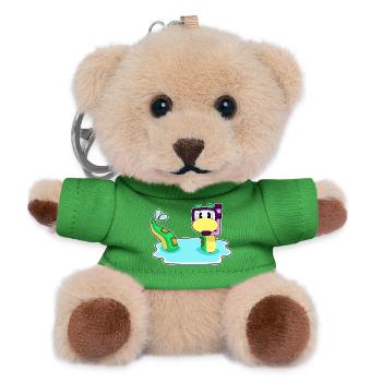 Schlange Taucher Schnorchel Tauchen - Teddy Schlüsselanhänger - Grün - Vorne
