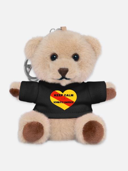 Keep calm and schwätz Badisch - Teddy Schlüsselanhänger - Schwarz