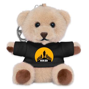 Hike Saying Hiking Hikers Climbing Mountains - Teddy Keyring - black - Front