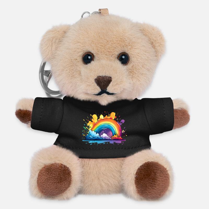 Your Rainbow - Teddy Keyring - black