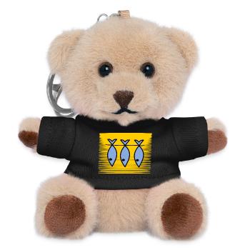 JAHRESTAG. ALLES GUTE ZUM GEBURTSTAG. ALLES GUTE ZUM GEBURTSTAG. - Teddy Schlüsselanhänger - Schwarz - Vorne