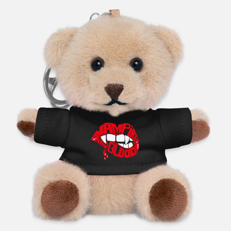 Vampirlippe - Teddy Schlüsselanhänger - Schwarz