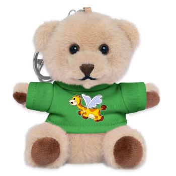 Ailes de girafe - Porte-clés ourson - vert - Devant