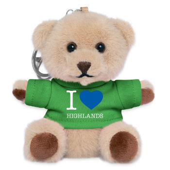 I LOVE HIGHLANDS - Teddy Schlüsselanhänger - Grün - Vorne