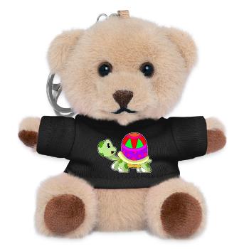 Oeuf de Pâques tortue - Porte-clés ourson - noir - Devant