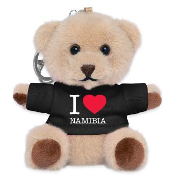 I LOVE NAMIBIA - Teddy Keyring - black - Front