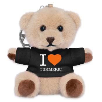 I LOVE TURMERIC - Teddy Schlüsselanhänger - Schwarz - Vorne