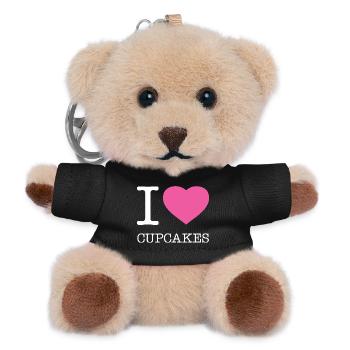 I LOVE CUPCAKES - Teddy Schlüsselanhänger - Schwarz - Vorne