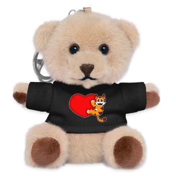 Tiger Heart - Teddy Keyring - black - Front